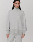 BARKER HIGH NECK SWEAT LIGHT GREY