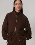 KEAGAN SHORT BLOUSON DARK COCAO