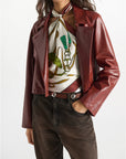 26W-Dorothee Schumacher-BLAZER-BORDEAUX