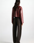 26W-Dorothee Schumacher-BLAZER-BORDEAUX
