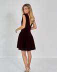 26W-LISA YANG-KLEED-BORDEAUX DONKER ROOD