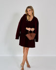 26W-LISA YANG-PULL GILET-BORDEAUX DONKER