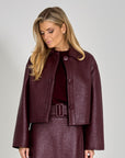 LAKLEDER VEST COURTE