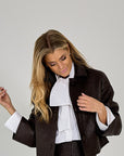 LAKLEDER VEST COURTE