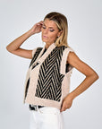 GILET CHEVRON JACQUARD