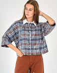 BLOUSE BERRY CHECK PAILLET