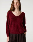 PULL V-HALS BRUSHED CASHMERE SOELI