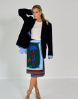 26W-Dorothee Schumacher-ROK-BLAUW MIDDEN