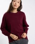 26W-LES TRICOTS DE LEA-PULL-BORDEAUX DO