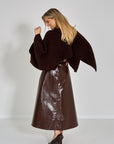 LAKLEDER ROK CEINTUUR FAUX CUIR