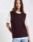 26W-LES TRICOTS DE LEA-PULL-BRUIN MIDDE
