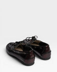 26W-POSA-SCHOENEN-BORDEAUX DONKER ROOD