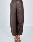 BROEK LEDER BARREL FIT