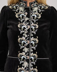 JACKET WITH EMBROIDERY VELVET
