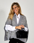 26W-PESERICO-PULL GILET-GRIJS MIDDEN