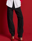 RIANI BARREL BROEK BLACK