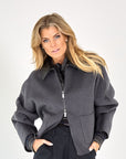 JACKET W W CONTRAST COLLAR