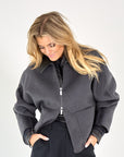 JACKET W W CONTRAST COLLAR