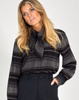 CHECK BLOUSE W BOW