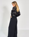 CHECK BLOUSE W BOW
