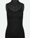 BENITA SILK SL TURTLENECK LACE TOP