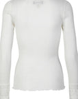BENITA SILK LS O-NECK LACE TOP