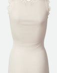 BABETTE SILK SL U-NECK LACE TOP