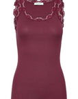 BABETTE SILK SL U-NECK LACE TOP
