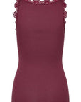BABETTE SILK SL U-NECK LACE TOP