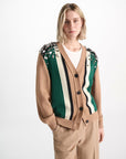 27Z-SCHUMACHER FANTASIE GILET MET GROEN