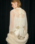 27Z-LUISA CERANO C-BLOUSE ZIJDE VOILE MET STRIK