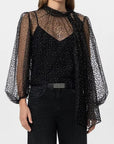 27Z-LUISA CERANO C-BLOUSE TULLE MET GLITTER