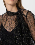 27Z-LUISA CERANO C-BLOUSE TULLE MET GLITTER