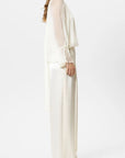 27Z-LUISA CERANO C- BROEK WIDE LEG ZIJDE ECRU