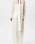 27Z-LUISA CERANO C- BROEK WIDE LEG ZIJDE ECRU