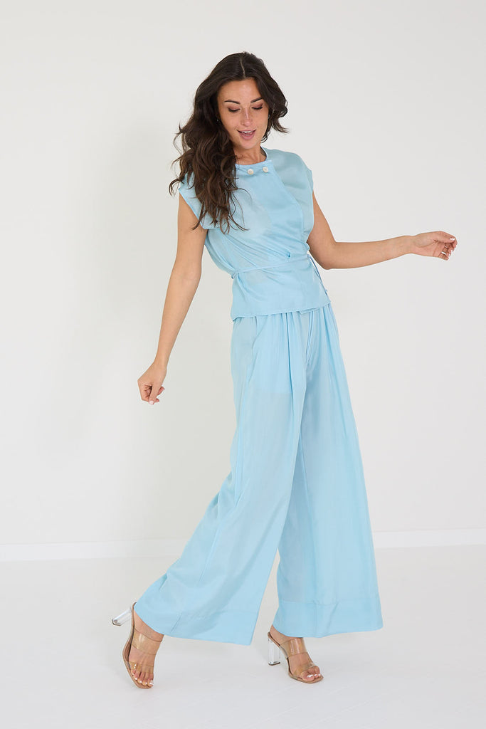 Forte forte broek aqua
