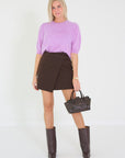 Colorush brushed belli tee pull paars