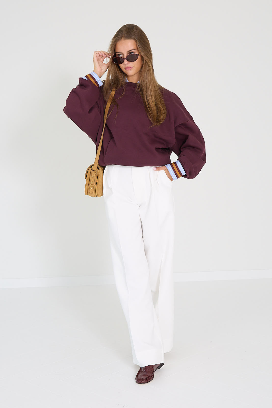 Rae pull bordeaux Anna