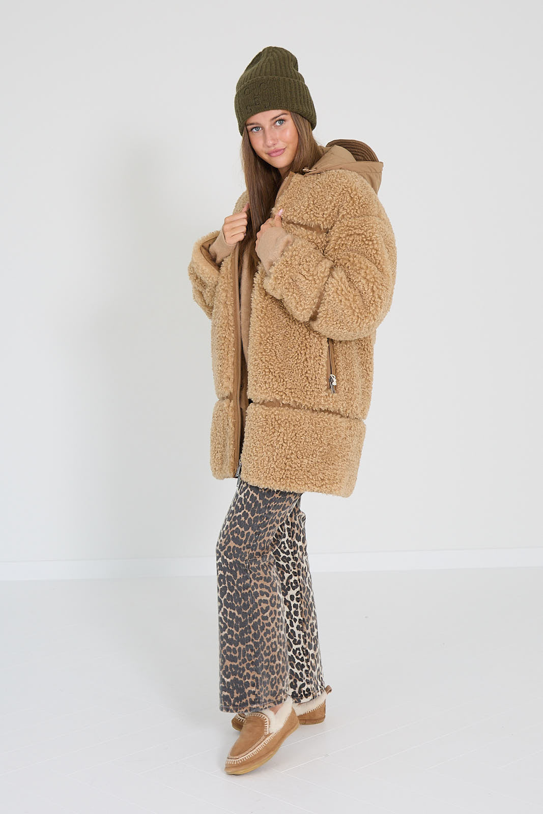 Ganni broek leopard