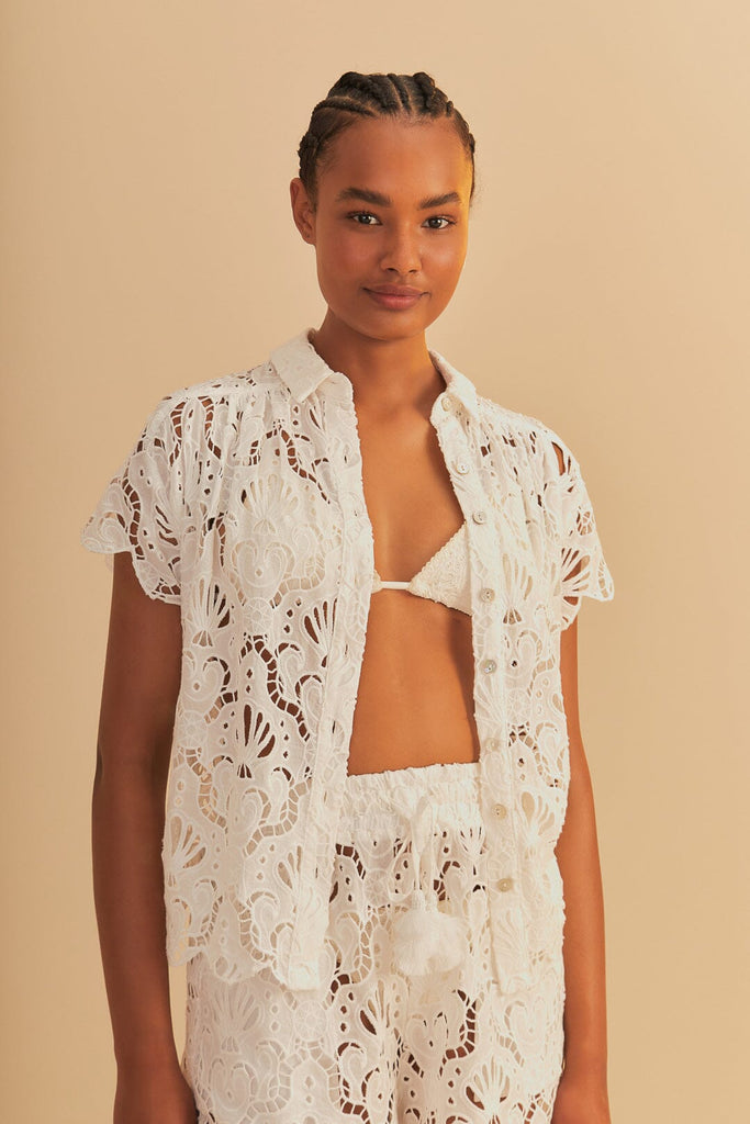 Farm Rio blouse broderie wit
