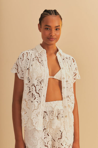Farm Rio blouse broderie wit