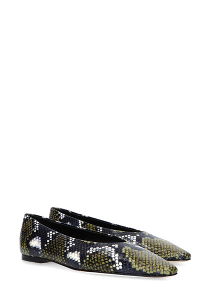 ODARE Bilbao pitone green ballerina