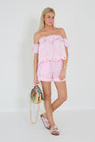 Sage and ivy top pink Daisy