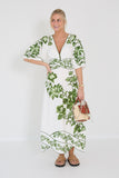 Farm rio jurk groene print