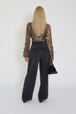 Ganni blouse panterprint