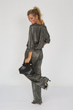 Forte forte broek zwart blinkend