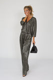 Forte forte broek zwart blinkend