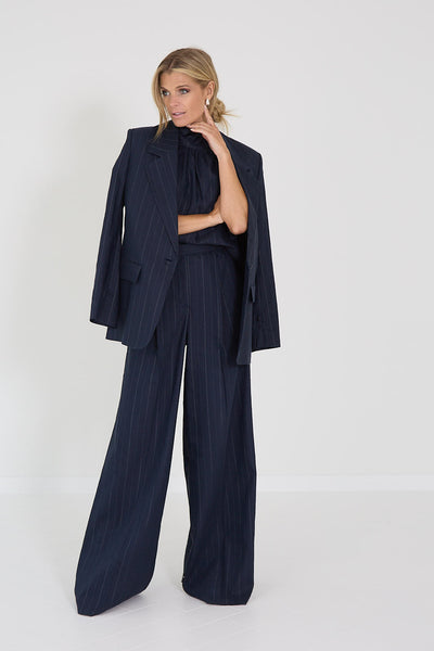 dorothee schumacher blazer krijtstrepen navy