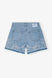 Ganni light blue stone shorts