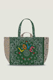 Handtas shopper groen love